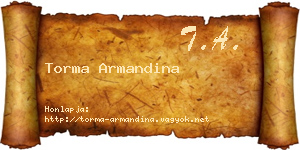 Torma Armandina névjegykártya
